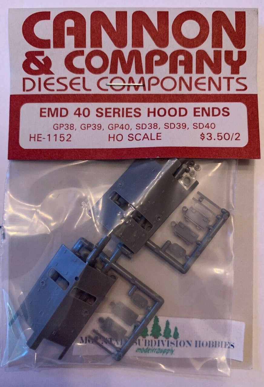HE-1152 EMD Long Hood Ends 40 Series