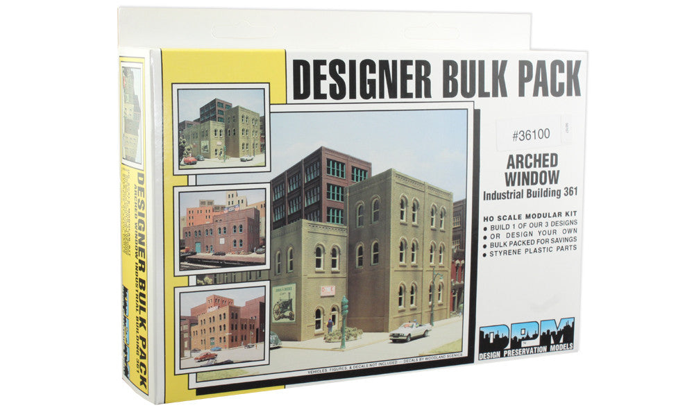 Arched Window Industrial Building - HO Scale Kit
