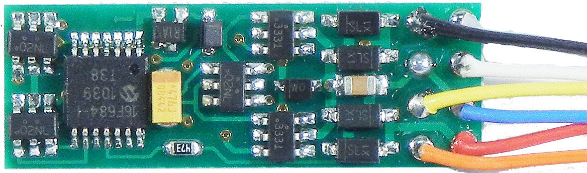 N14SR narrow wired generic decoder, 1 Amp, 4 functions
