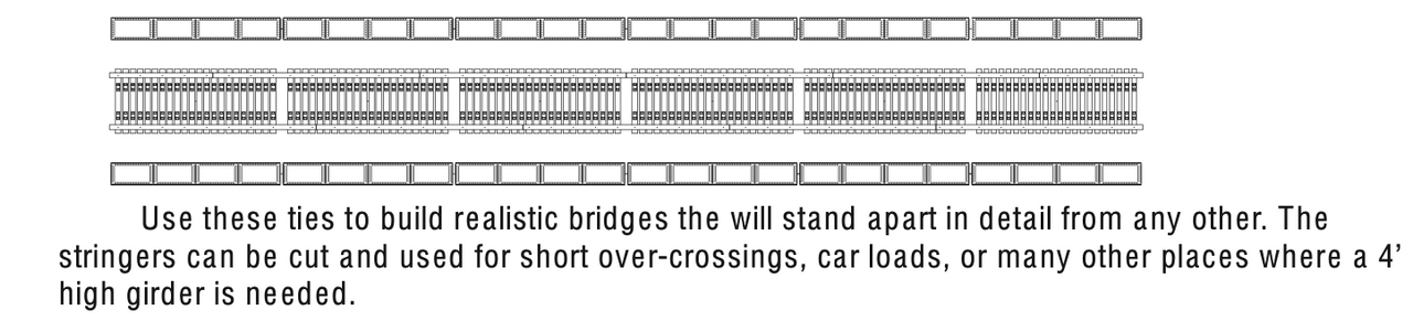 1812 N 150' Bridge Tie Section w/stringers