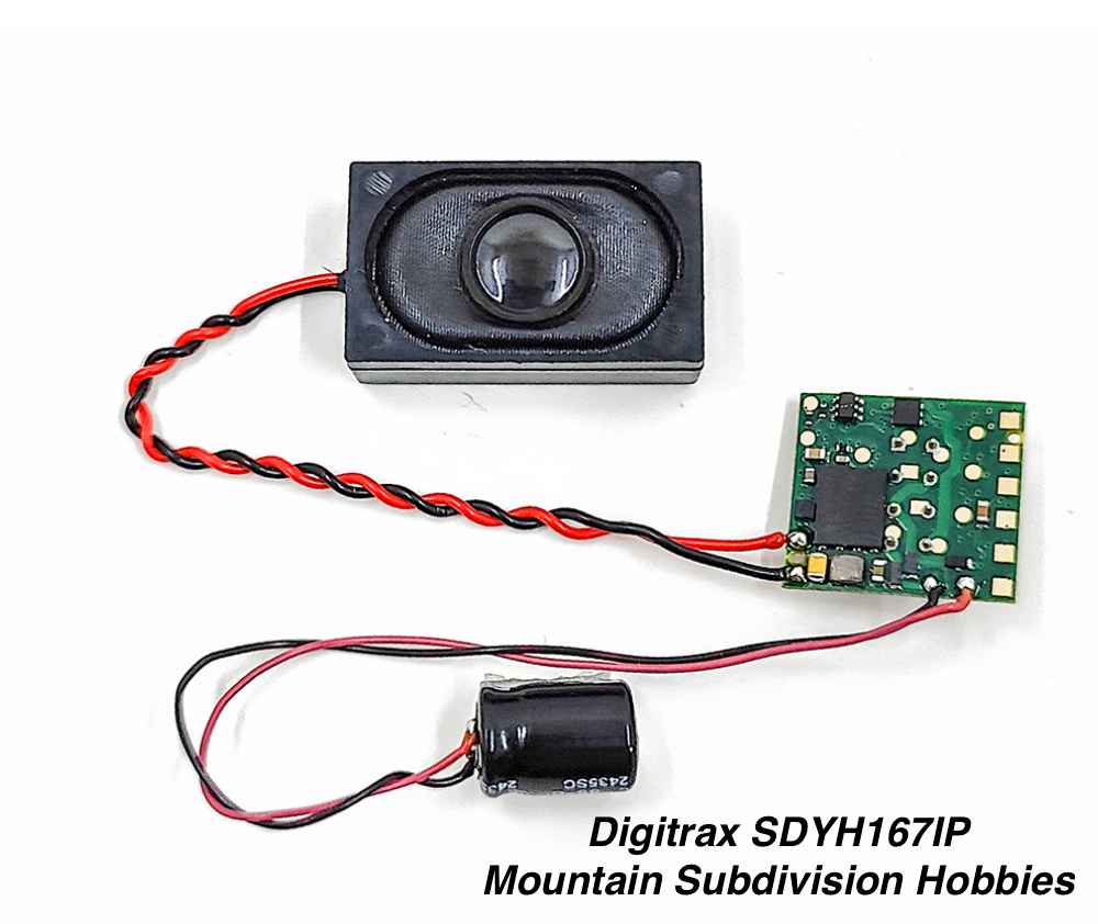 Digitrax SDYH167IP HO DCC Sound Decoder & speaker SoundFX V3+