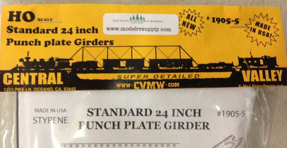 1905-5 HO Standard 24" Punch Plate Bridge Girders