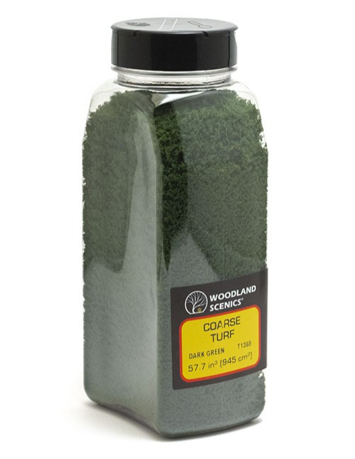 Woodland Scenics T1365 Dark Green | Coarse Turf | Shaker