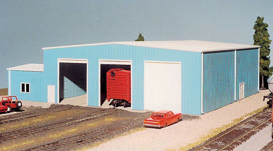 541-0015 HO "The Shops" with add-on office (Kit)