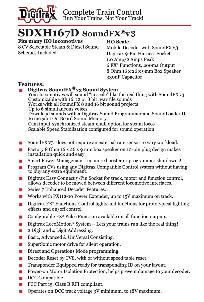 SDxH167D sheet
