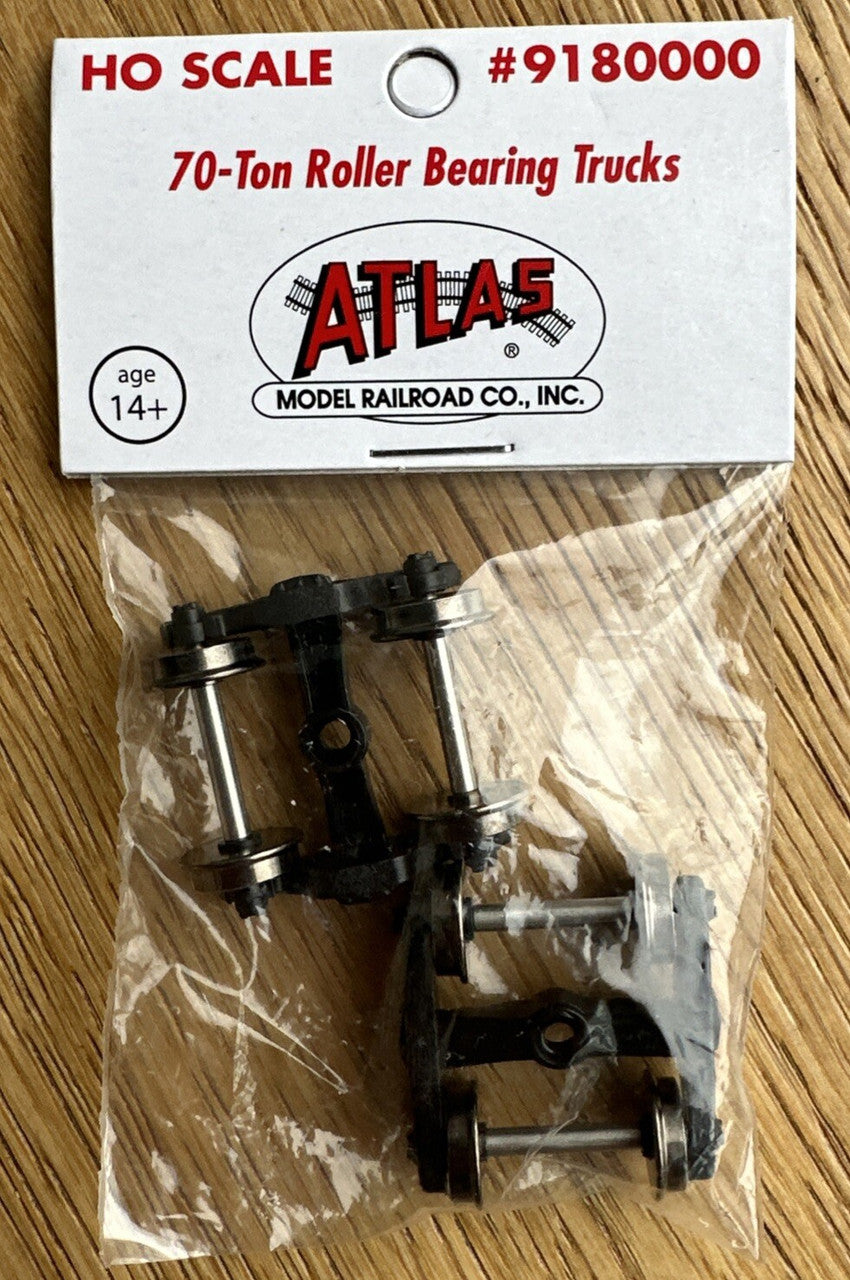 180000 HO 70 Ton Roller Bearing Trucks | 1 pair | Metal Wheelsets