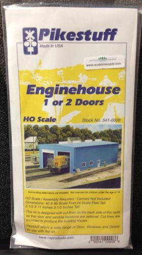 Modern 1 or 2 Door Engine House kit | HO scale