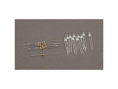 12-825-10 2mm Tower LEDS and resistors | 10pk | White