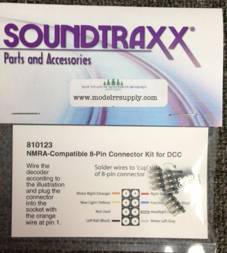 810123 NMRA 8 Pin Connector / Plug pkg/4