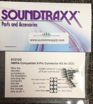 810123 NMRA 8 Pin Connector / Plug pkg/4