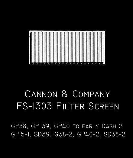 FS-1303 Filter Screens EMD Early GP