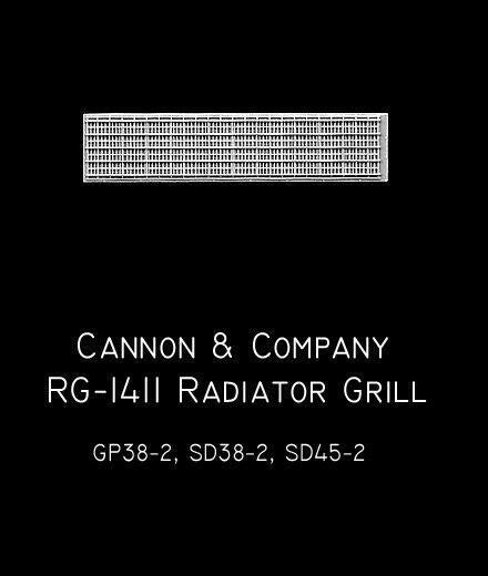 RG-1411 Radiator Grille for GP38-2 SD38-2 SD45-2