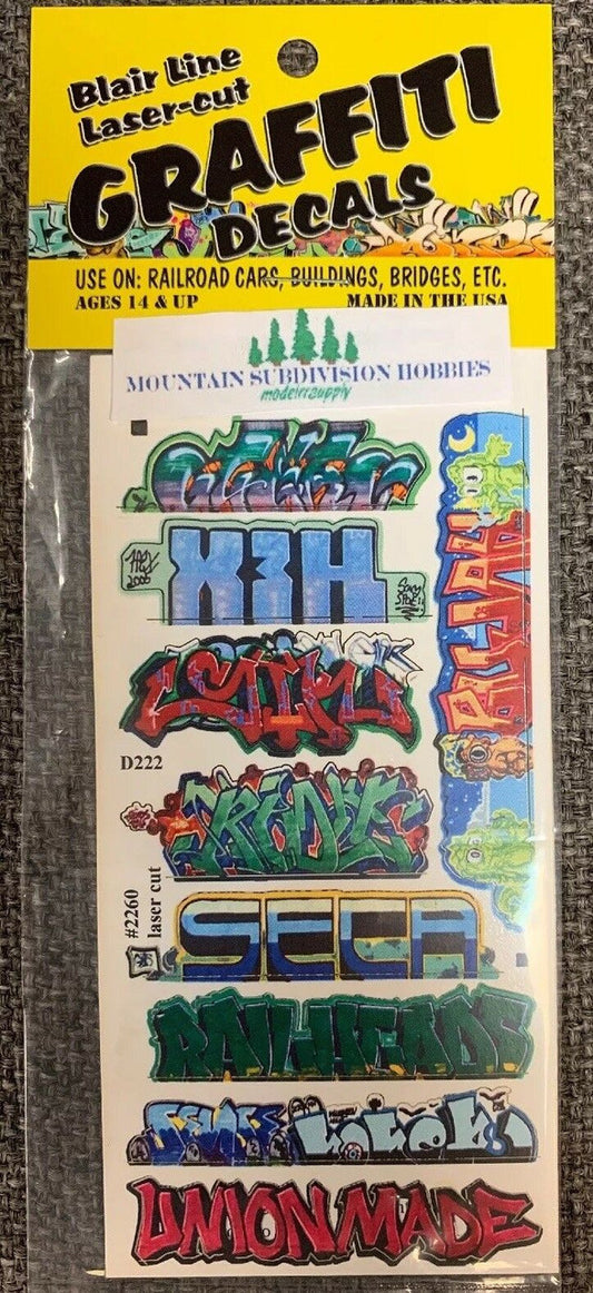 2260 HO Graffiti Mega Decals #11 Laser-cut