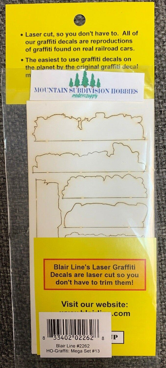 2262 HO Graffiti Mega Decals #13 Laser-cut