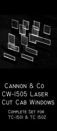 TC-1505 HO Laser Cut Windows for 1501 & 1502
