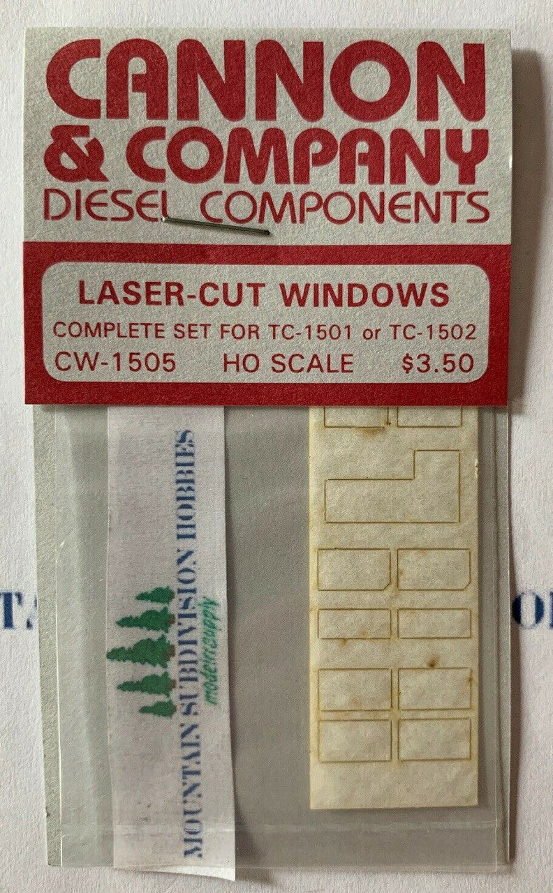 TC-1505 HO Laser Cut Windows for 1501 & 1502