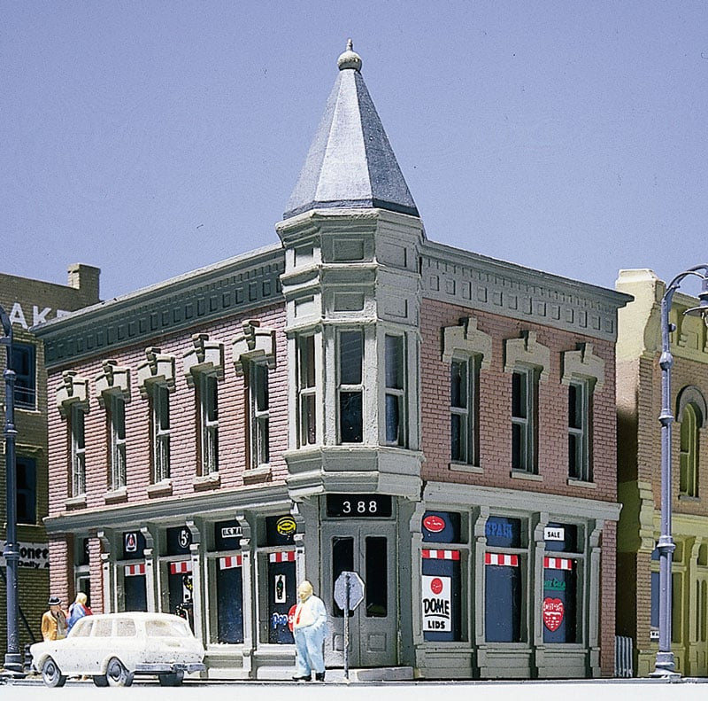Corner Turret Building - N Scale Kit