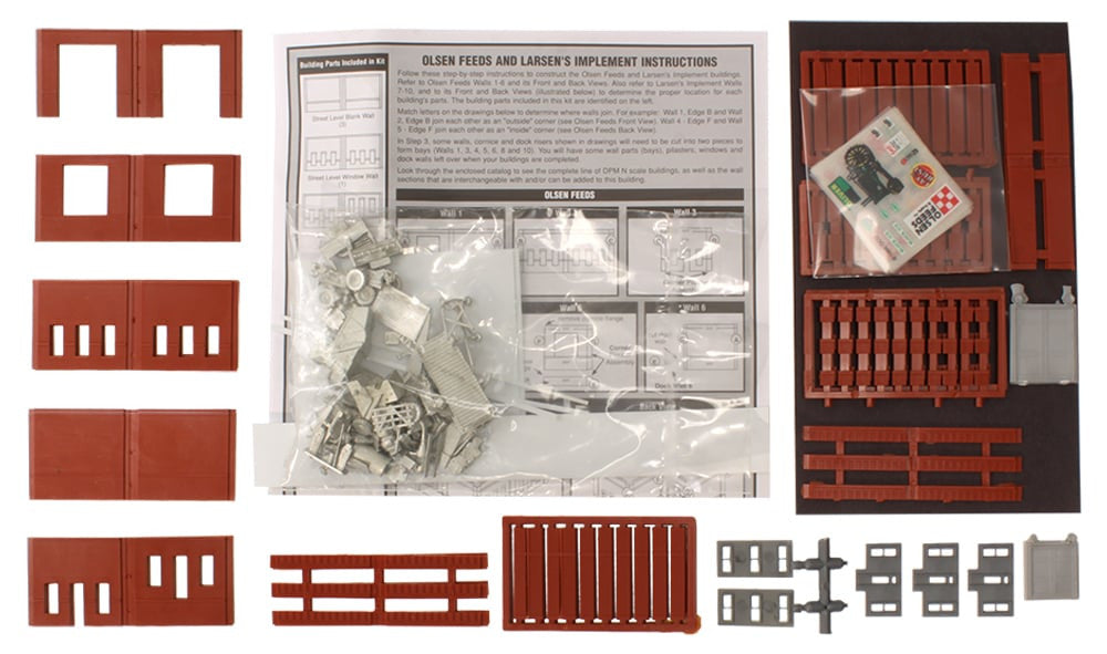 Olsen Feed & Larsen's Implement - N Scale Kit | DPM Gold