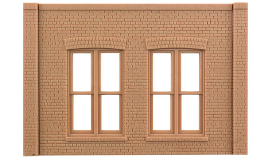 Double Rectangular Window Wall | O scale | 2pk