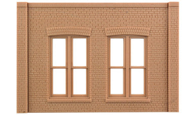 Double Rectangular Window Wall | O scale | 2pk