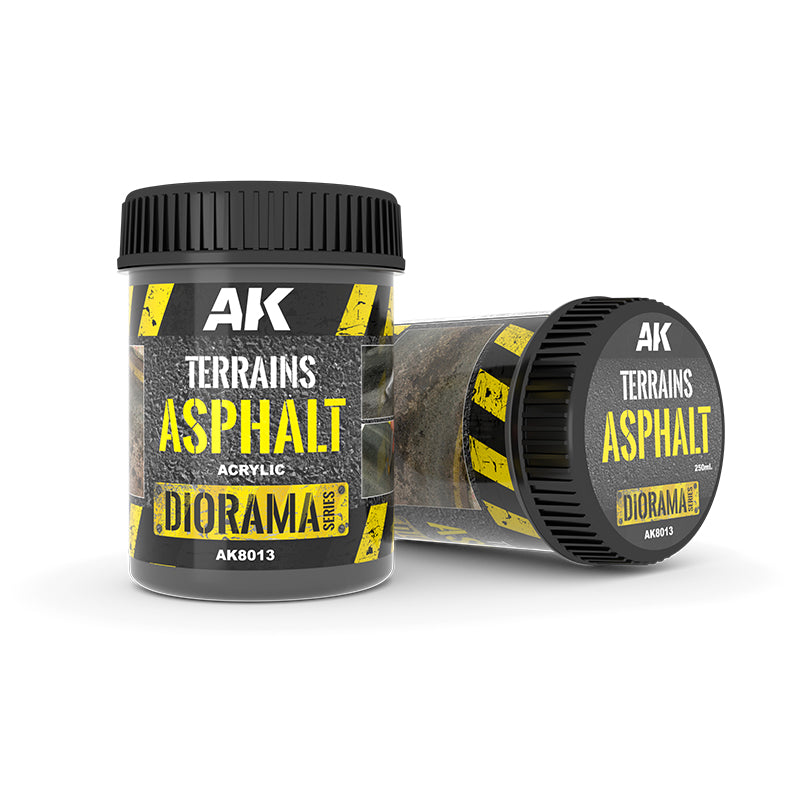 AK8013 Terrains Asphalt | Black/Gray | Diorama Series | 250ml