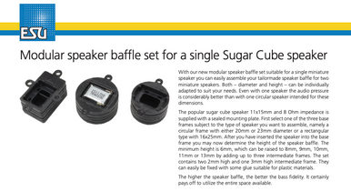 LokSound 50341 Modular speaker baffle set & Sugar Cube speaker