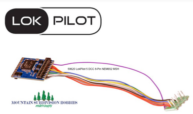 59620 LokPilot 5 DCC mobile decoder 8-pin  NEM652