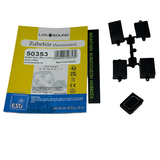 50353 Speaker 13mm x 18mm x 4.5mm | square | 4 Ohms | with sound chamber set