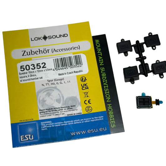 50352 Speaker 10mm x 12mm x 3.5mm | square | 6 Ohms | with soundchamber set