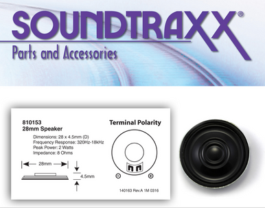 810153 1" Round Speaker (28mm) 8 ohm 1 Watt