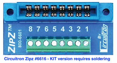 800-6616 ZipZ-KIT Solderless Connection System for Tortoise and SMAIL 6 Pack