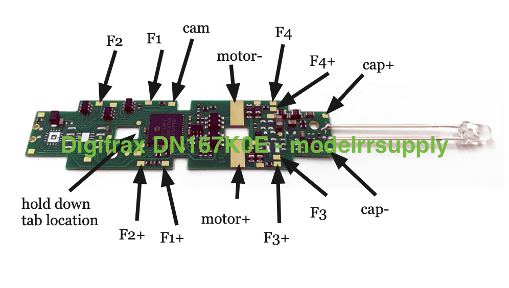 Digitrax DN167K0E Mobile Decoder - Kato "K0" style