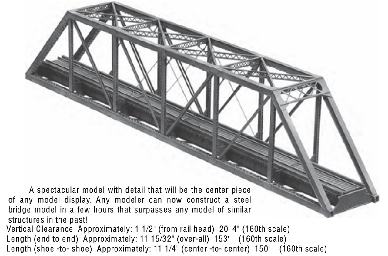 1810 N 150' Pratt Truss Bridge | Kit