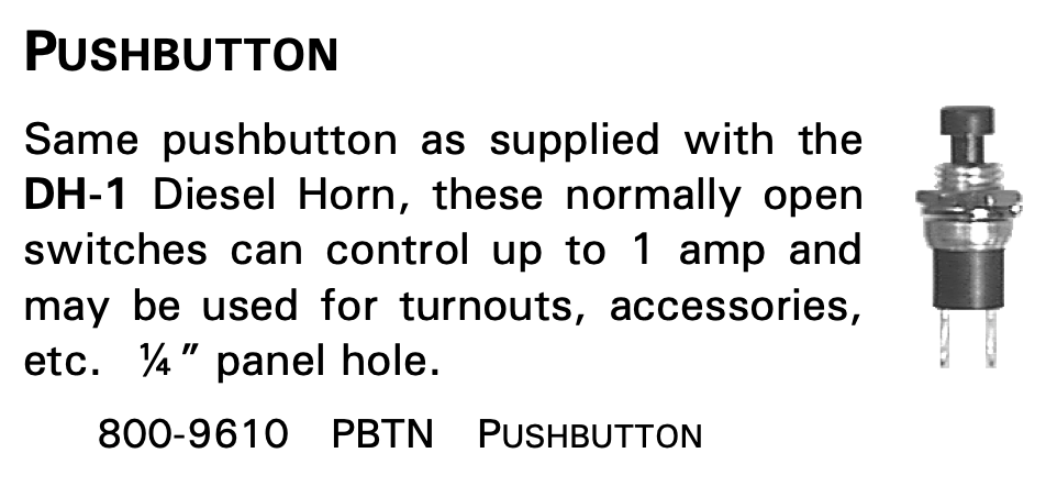 800-9610 PBTN Pushbutton