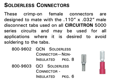 800-9602 QCN Solderness Connector | Non-Insulated | 8 pack