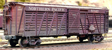 1001 HO 40 ft Undecorated Northern Pacific Stock Car | Kit