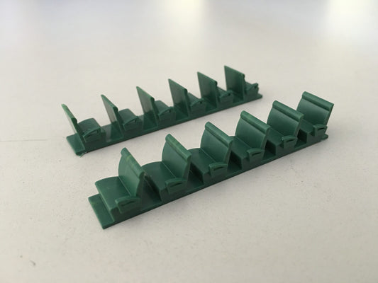 HO Coach Seats | Green | Left and Right | 72 seats