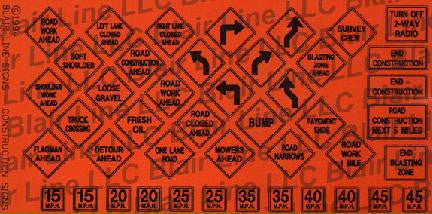 104 HO Construction Zone Signs