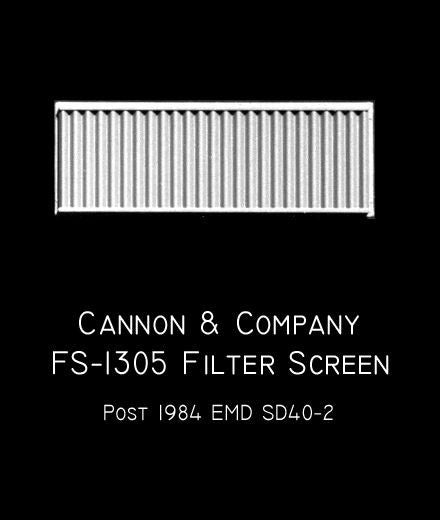 FS-1305 Inertial Filter Screen Late Dash 2 SDs
