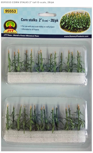 95553 Corn Stalks | O scale | 2" Tall | 28 pack