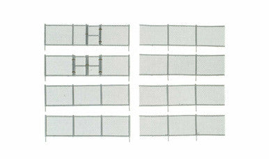 Woodland Scenics A2983 HO Chain Link Fence with 2 Gates 26.4"