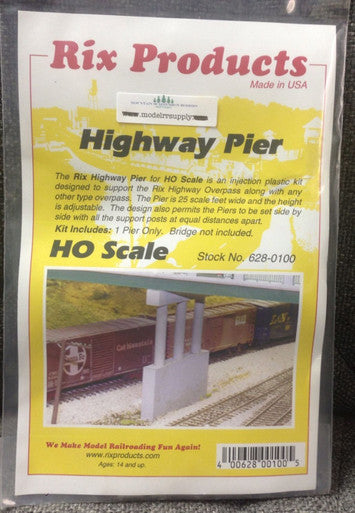 628-0100 HO Highway Bridge Pier kit - Adjustable Height