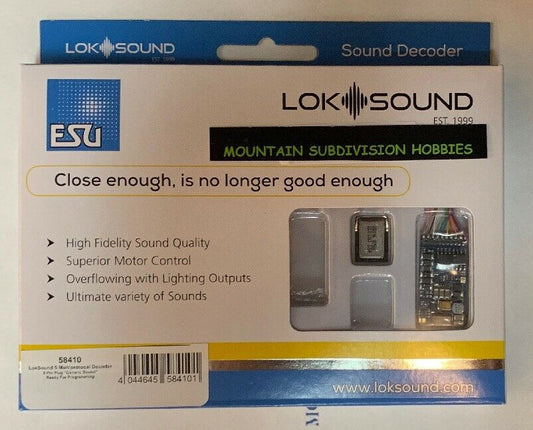 58410 LokSound 5 DCC/MM/SX/M4 NEM652 8 Pin Sound Decoder & 11x15mm Speaker