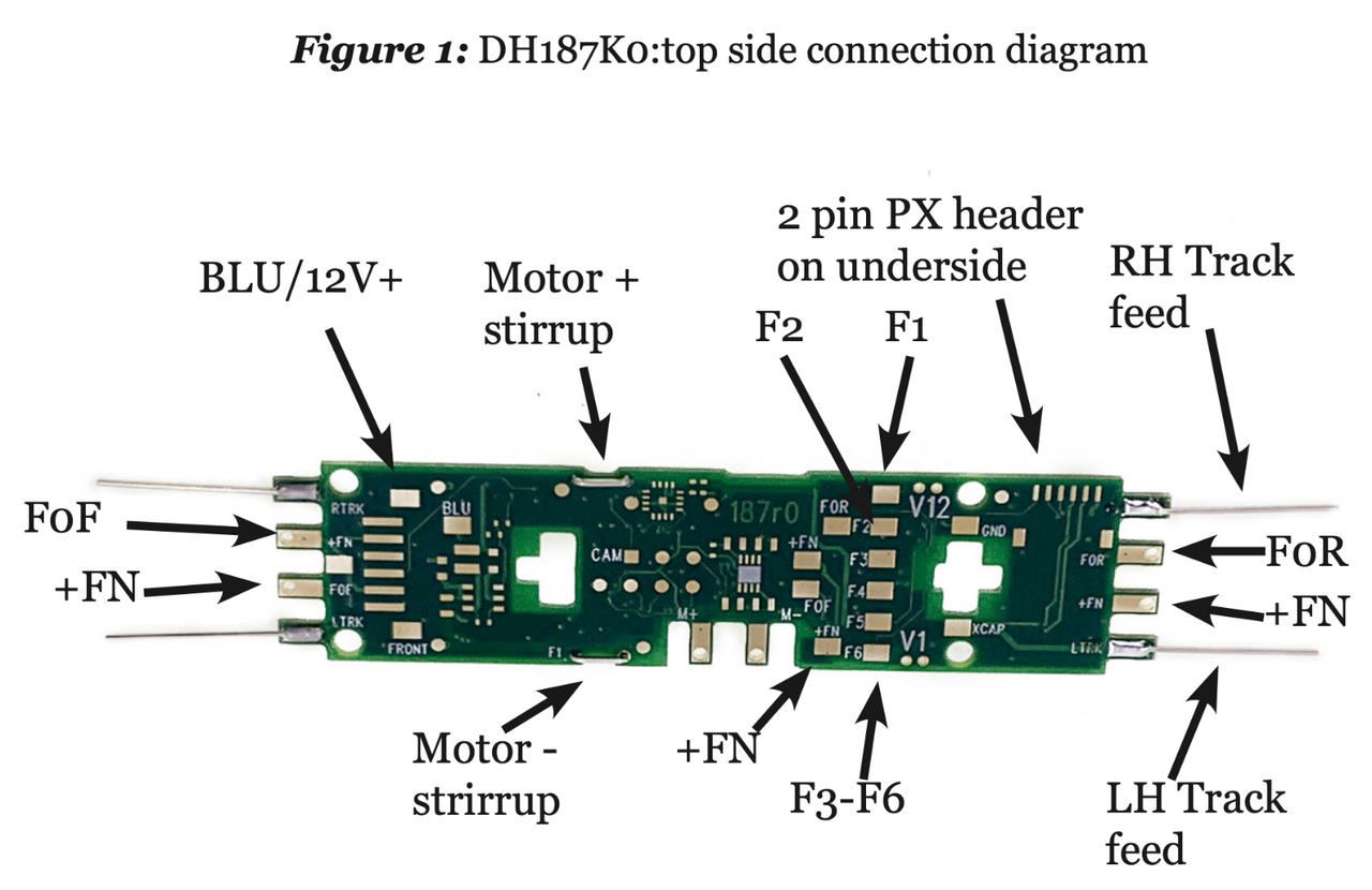 Digitrax DH187K0 DCC Mobile Decoder fits many Kato HO legacy locos