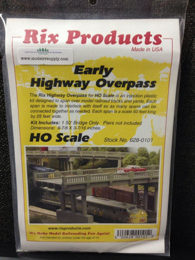 628-0101 HO Early Style Highway Bridge kit 50'
