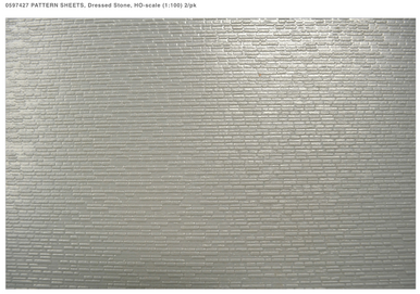 97427 Pattern Sheets | Dressed Stone | HO Scale | 1:100 | 7.5" x 12" | 2/pkg