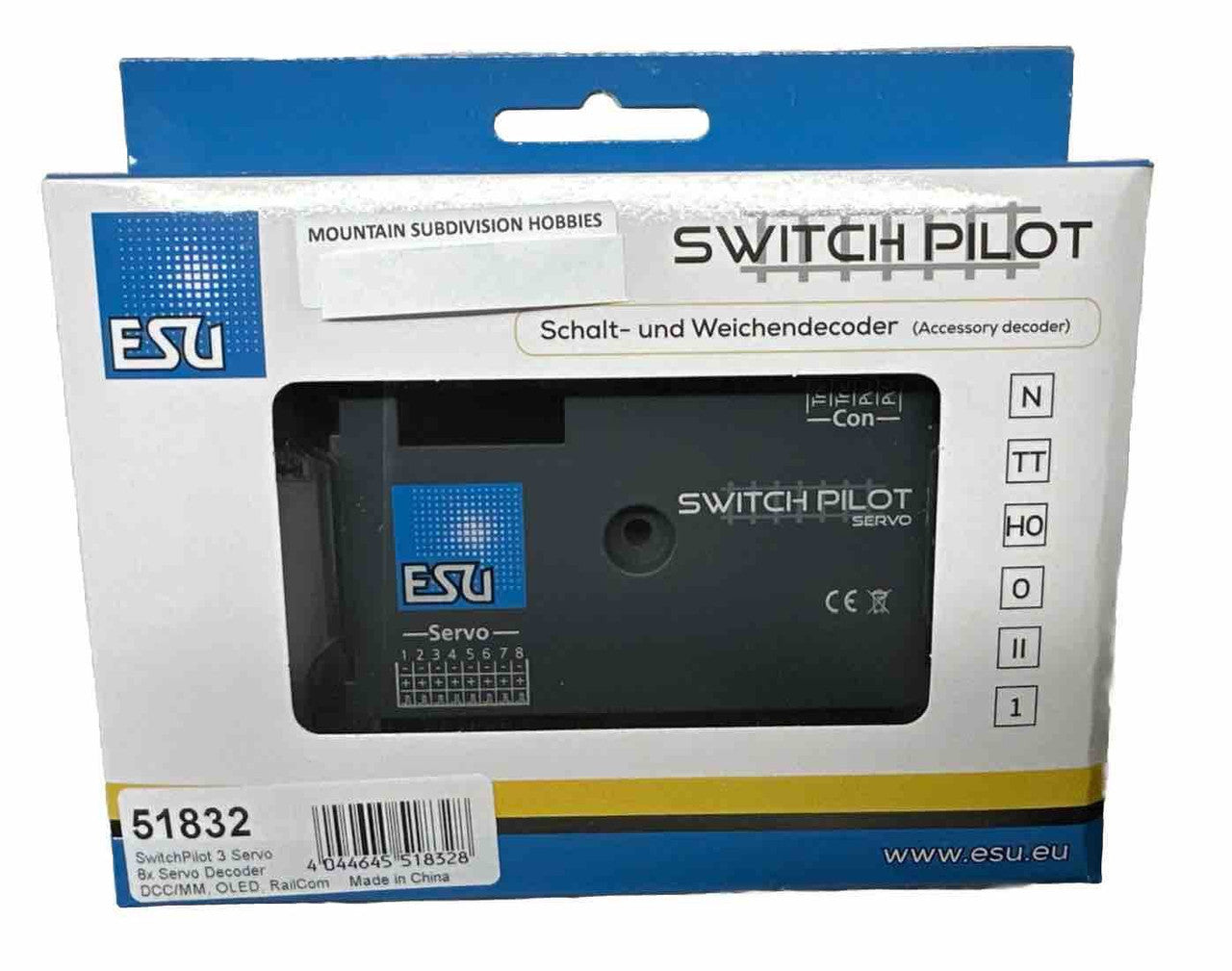51832 SwitchPilot 3 | 8x Servo Decoder | DCC/MM Railcom | Display