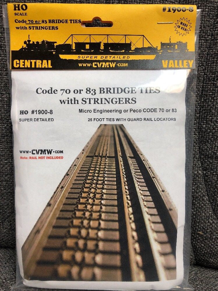 1900-8 HO CVT Bridge Ties with Stringers 70/83