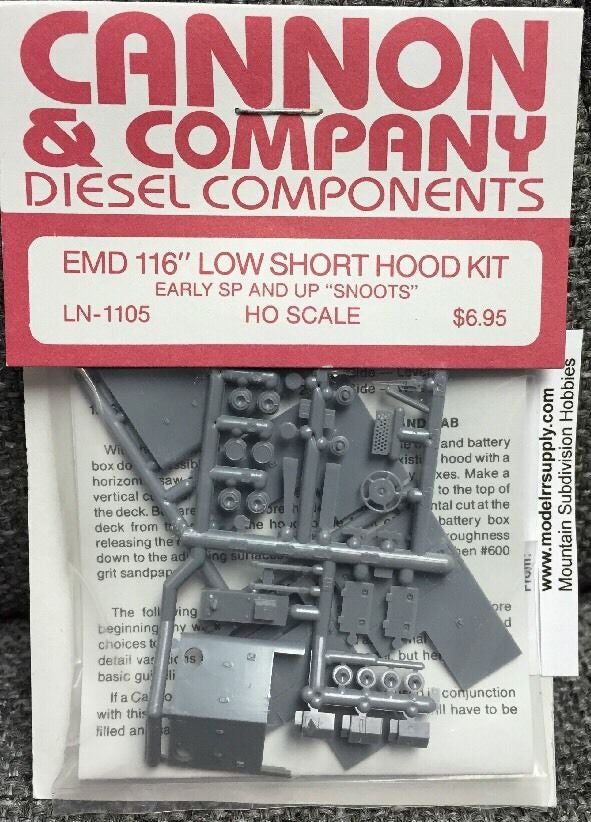 1105 EMD 116" Short Hood Kit UP & SP SNOOTS Nose (Kit)